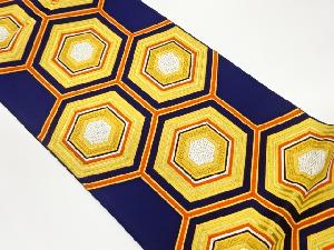 子持ち亀甲模様織出し袋帯